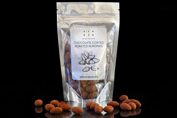 chocolate coated almonds