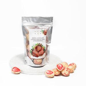 White Chocolate Coated Freeze Dried Strawberries