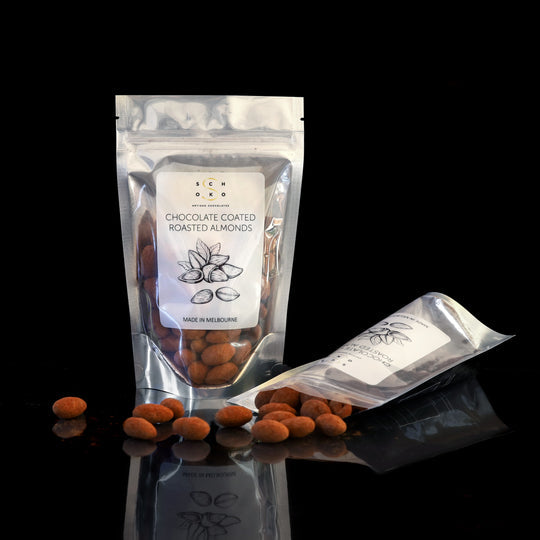 10 Packs of chocolate coated almonds